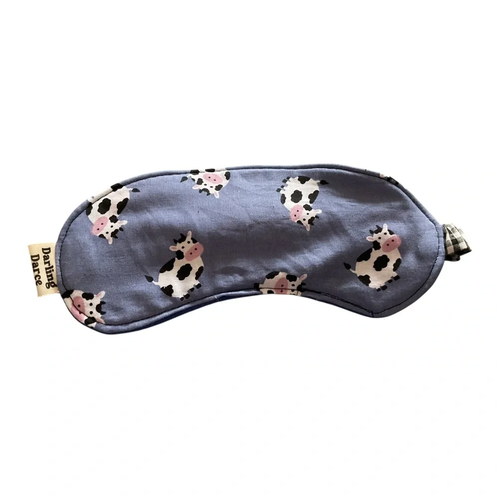 Kids Blue Cow Pattern Sleep Mask